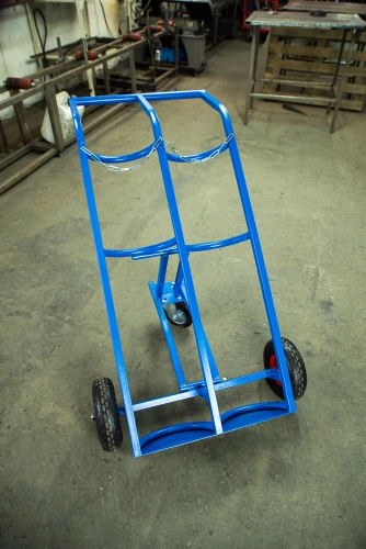 Тележка для газовых баллонов TOR ГБ-2, 2 баллона (250 пневмо колеса + 160 поворотное) по ценам производителя в Краснодаре с доставкой по всей России