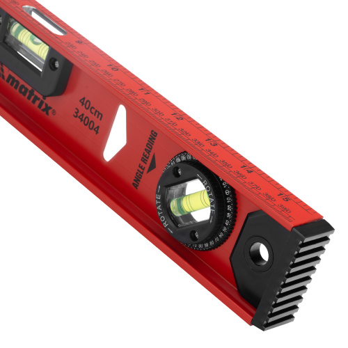 Уровень алюминиевый "Рельс", 400 мм, 3 глазка, усиленный Matrix по ценам производителя в Краснодаре с доставкой по всей России