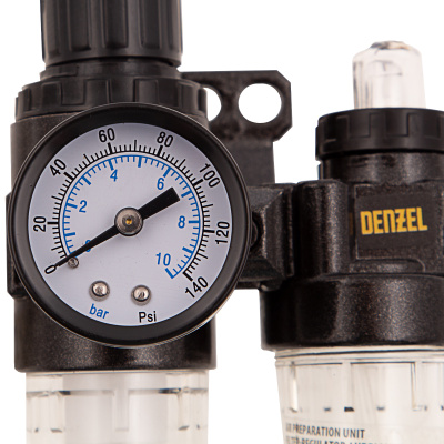 Блок подготовки воздуха регулятор-фильтр-лубрикатор FLR1500, 10 бар, 1500 л/мин, 1/4" Denzel по ценам производителя в Краснодаре с доставкой по всей России