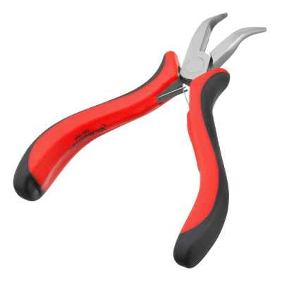 Длинногубцы изогнутые Mini, 130 мм, никелированные, авторазжим, двухкомпонентные рукоятки Matrix по ценам производителя в Краснодаре с доставкой по всей России