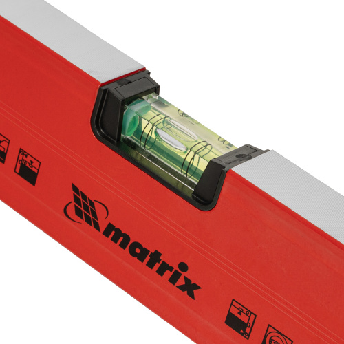 Уровень алюминиевый магнитный, 1800 мм, фрезерованный, 3 глазка (1 зеркальный) усиленный Matrix по ценам производителя в Краснодаре с доставкой по всей России