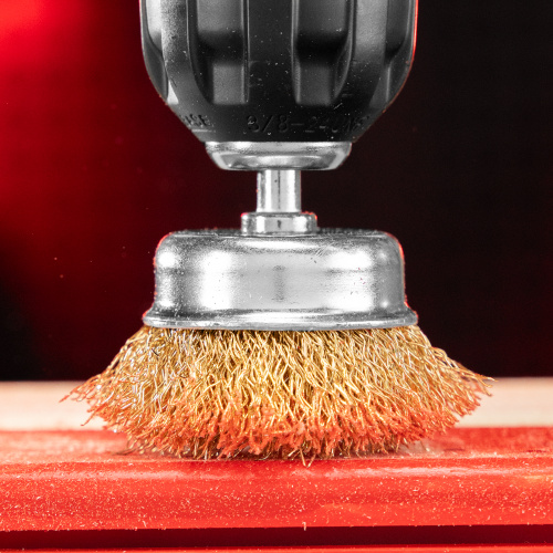 Набор щеток для дрели, 3 шт, 1 плоская, 50 мм, 2 "чашки", 25-50 мм, со шпильками Matrix по ценам производителя в Краснодаре с доставкой по всей России