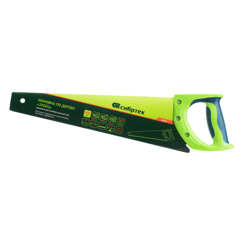 Ножовка по дереву "Зубец", 400 мм, 7-8 TPI, каленый зуб 2D, защитное покрытие, двухкомпонентная рукоятка Сибртех по ценам производителя в Краснодаре с доставкой по всей России