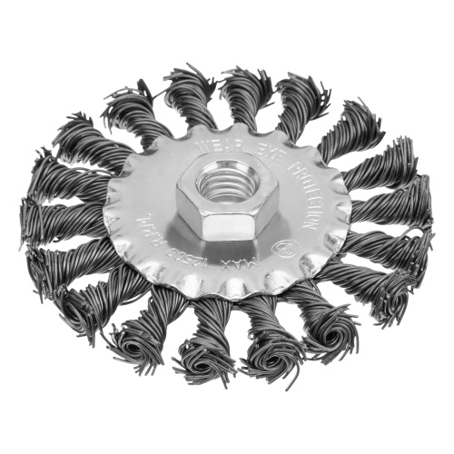 Щетка для УШМ 100 мм, М14, плоская, крученая проволока 0.8 мм Matrix по ценам производителя в Краснодаре с доставкой по всей России