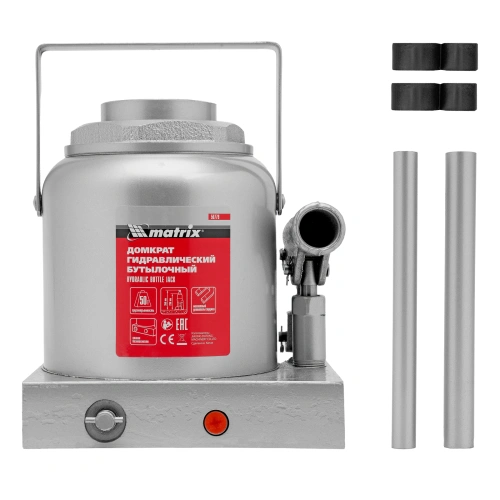 Домкрат гидравлический бутылочный, 50 т, h подъема 236-356 мм Matrix по ценам производителя в Краснодаре с доставкой по всей России