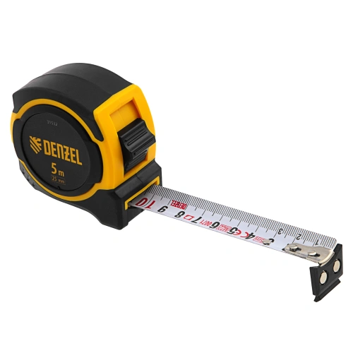 Рулетка 5м х 25мм, двухкомп. корпус, магнитный обрезиненный зацеп Denzel по ценам производителя в Краснодаре с доставкой по всей России