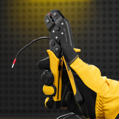 Клещи для обжима изолир. наконечников НКИ и НВИ, разъемов РПИ, гильз ГСИ, 0,5 - 2,5 мм2 Denzel по ценам производителя в Краснодаре с доставкой по всей России