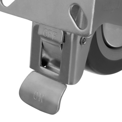 Колесо поворотное с тормозом D 100 мм, крепление  платформенное Сибртех по ценам производителя в Краснодаре с доставкой по всей России