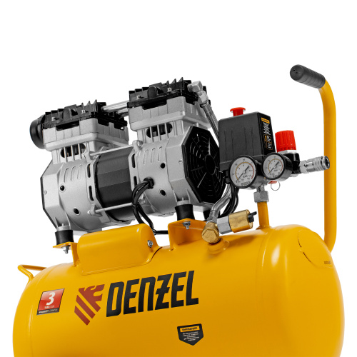 Компрессор DLS950/24 безмаслянный малошумный 950 Вт, 165 л/мин, ресивер 24 л Denzel по ценам производителя в Краснодаре с доставкой по всей России