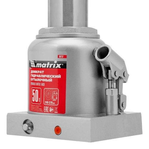 Домкрат гидравлический бутылочный, 50 т, высота подъема 240-370 мм Matrix по ценам производителя в Краснодаре с доставкой по всей России