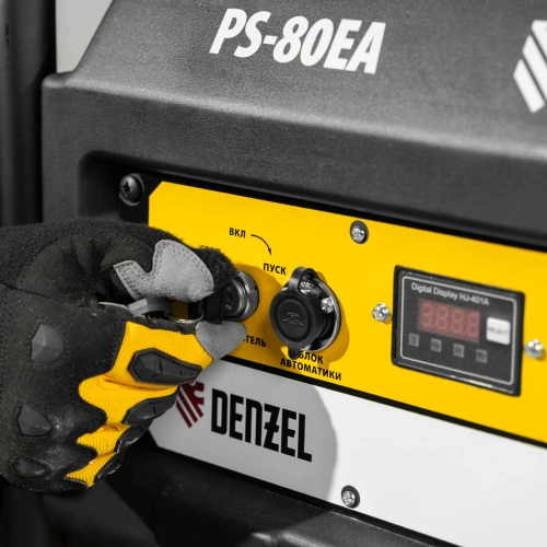 Генератор бензиновый PS 80 EA, 8.0 кВт, 230 В, 25 л, коннектор автоматики, электростартер Denzel по ценам производителя в Краснодаре с доставкой по всей России