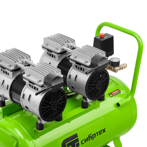 Компрессор безмаслянный малошумный МБ 2000/50, 2000 Вт, 50л, 300 л/мин Сибртех по ценам производителя в Краснодаре с доставкой по всей России