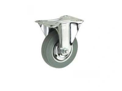 Колесо неповоротное серая резина FC 80 f 200 мм по ценам производителя в Краснодаре с доставкой по всей России