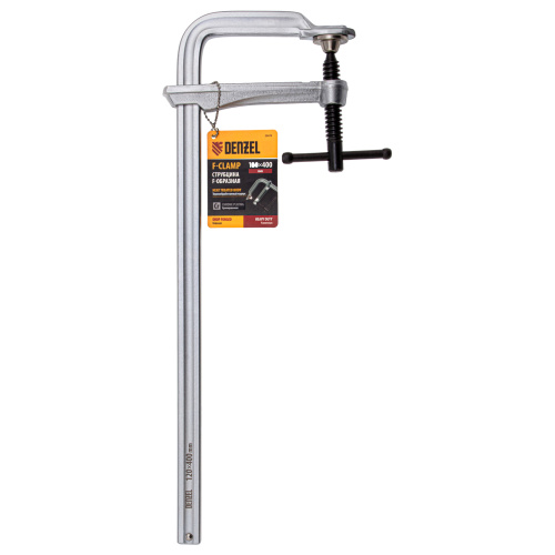 Струбцина F-образная, 120x400мм, кованая Denzel по ценам производителя в Краснодаре с доставкой по всей России