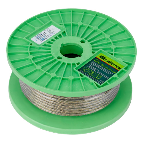 Трос металлополимерный прозрачный ПР-5.0, толщина 5.0 мм, катушка 50 метров Сибртех по ценам производителя в Краснодаре с доставкой по всей России