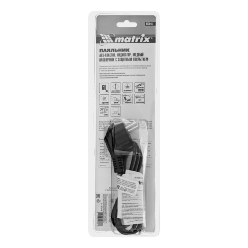 Паяльник, пластик ABS, класс защиты 1, индикатор, медный наконечник с долговечным покрытием, 220 В, 60 W Matrix по ценам производителя в Краснодаре с доставкой по всей России