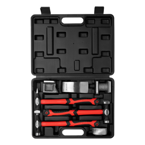 Набор рихтовочный, 3 молотка с фибергласовыми ручками, 4 наковальни, пластиковый бокс Matrix по ценам производителя в Краснодаре с доставкой по всей России