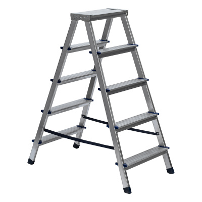 Стремянка двусторонняя 5 ступеней, алюминиевая, Сибртех по ценам производителя в Краснодаре с доставкой по всей России