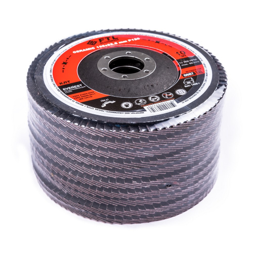 Круг лепестковый с керамическим абразивом для шлифования по нержавеющей стали FTL Everest 27 125 х 22,2 мм P120 купить в Москве с доставкой по всей России | ProtosMarket.ru