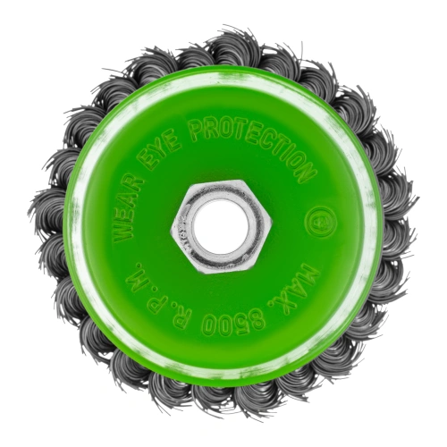 Щетка для УШМ, 100 мм, М14, "чашка", крученая металлическая проволока Сибртех по ценам производителя в Краснодаре с доставкой по всей России