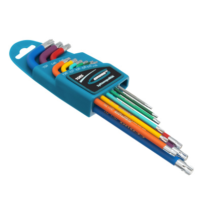 Набор ключей имбусовых Torx -TT, 9 шт: T10-T50, магнит, S2, экстра-длинные, хром/краска 9 шт Gross по ценам производителя в Краснодаре с доставкой по всей России