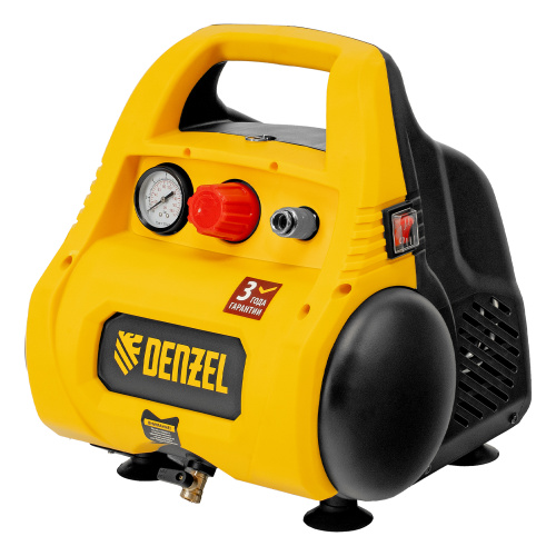 Компрессор воздушный безмасляный РС 1/6-180,1, 1 кВт, 180 л/мин, 6 л Denzel по ценам производителя в Краснодаре с доставкой по всей России
