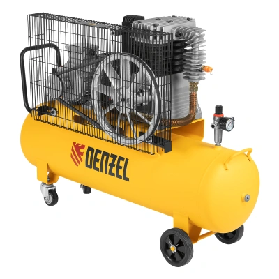 Компрессор воздушный, ременный привод BCI4000-T/100, 4.0 кВт, 100 литров, 690 л/мин Denzel по ценам производителя в Краснодаре с доставкой по всей России