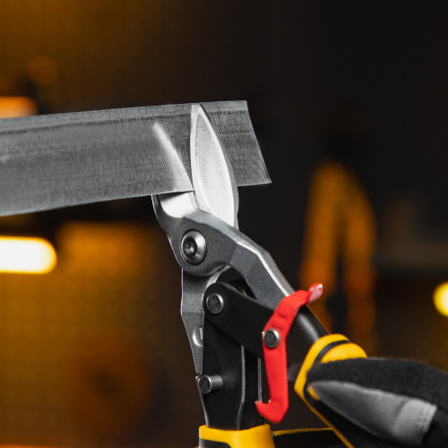 Ножницы по металлу, 270 мм, прямой и левый рез, сталь-СrMo, трехкомпонентные рукоятки Denzel по ценам производителя в Краснодаре с доставкой по всей России