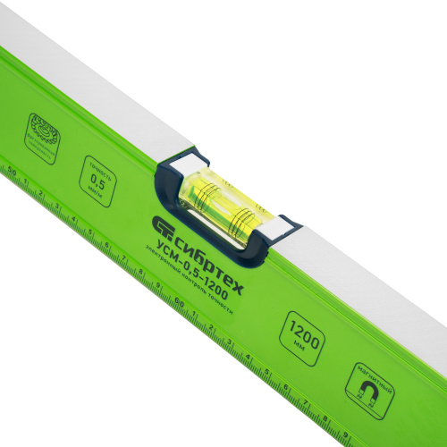 Уровень алюминиевый УСМ-0,5-1200, фрезерованный, 3 глазка, магнитный, рукоятки, 1200 мм Сибртех по ценам производителя в Краснодаре с доставкой по всей России