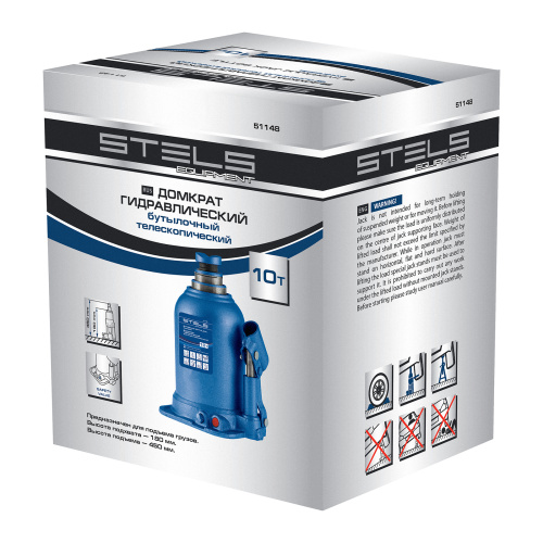 Домкрат гидравлический бутылочный телескопический, 10 т, подъем 180-450 мм Stels по ценам производителя в Краснодаре с доставкой по всей России