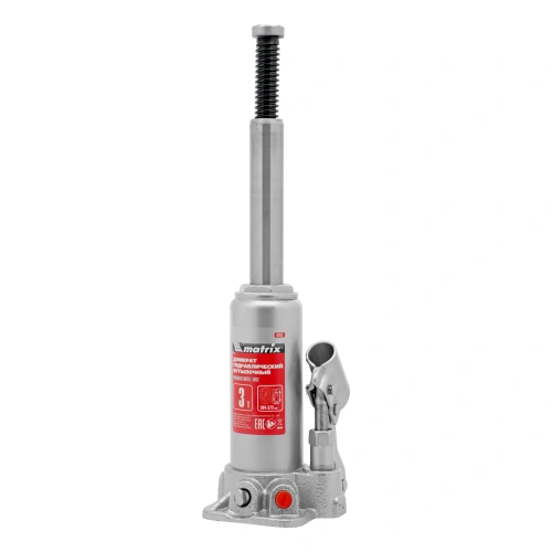 Домкрат гидравлический бутылочный, 3 т, высота подъема 194-372 мм, в пластиковый кейсе Matrix по ценам производителя в Краснодаре с доставкой по всей России