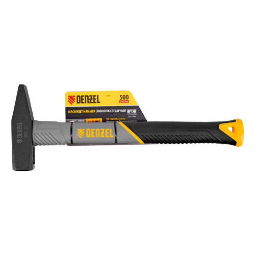 Молоток слесарный, 500 г, кованый, фибергласовая рукоятка c TPR покрытием Denzel по ценам производителя в Краснодаре с доставкой по всей России