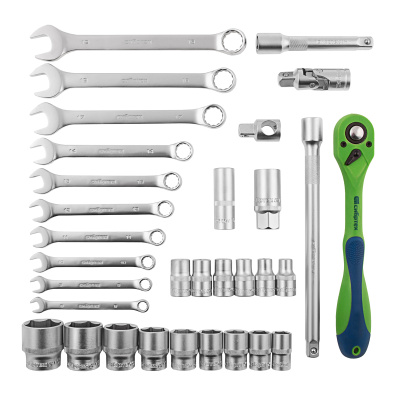 Набор инструментов 32 предмета, CrV, 1/2" Сибртех по ценам производителя в Краснодаре с доставкой по всей России