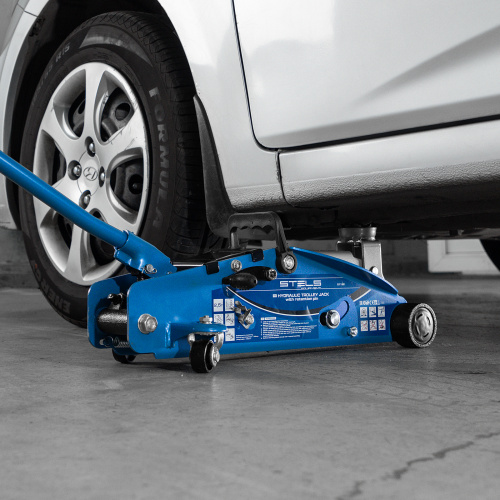 Домкрат гидравлический подкатной 2.5 т, с фиксатором, Safety Pin, 140-385 мм Stels по ценам производителя в Краснодаре с доставкой по всей России