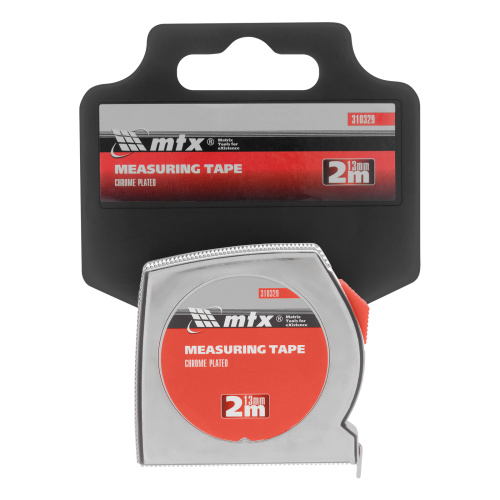 Рулетка Chrom, 2 м x 13 мм, хромированный корпус MTX по ценам производителя в Краснодаре с доставкой по всей России