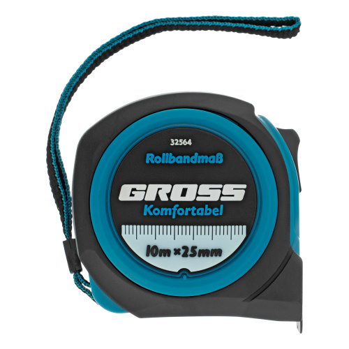 Рулетка Komfortabel 10 м х 25 мм,обрезиненный корпус Gross по ценам производителя в Краснодаре с доставкой по всей России