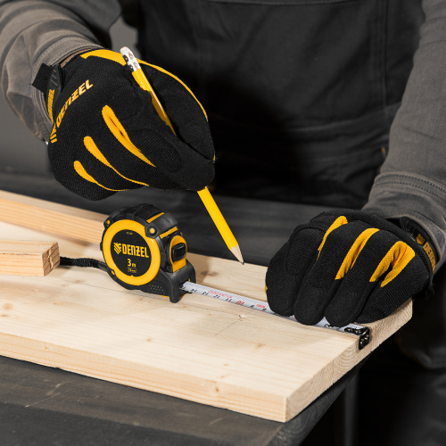 Рулетка 3м х 16мм, автоматич. фиксац., нейлон. покрытие, магнит. зацеп, двухстор. разметка Denzel по ценам производителя в Краснодаре с доставкой по всей России