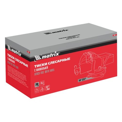 Тиски слесарные, 200 мм, поворотные, с наковальней Matrix по ценам производителя в Краснодаре с доставкой по всей России