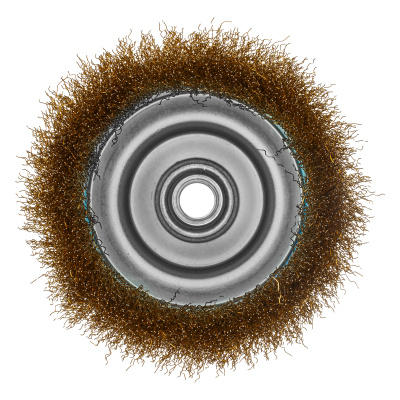 Щетка для УШМ, 125 мм, М14, "чашка", латунированная витая проволока Matrix по ценам производителя в Краснодаре с доставкой по всей России