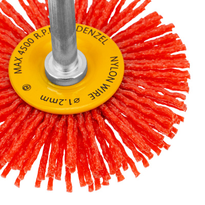 Щетка для дрели, 65 мм, Плоская, со шпилькой, нейлоновая щетина Denzel по ценам производителя в Краснодаре с доставкой по всей России