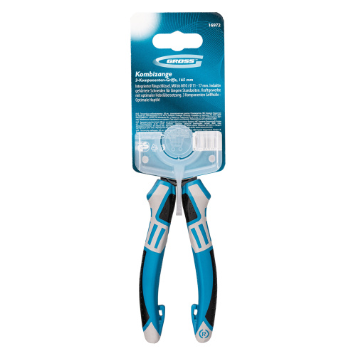 Плоскогубцы комбинированные 165 мм, трехкомпонентные рукоятки Gross по ценам производителя в Краснодаре с доставкой по всей России