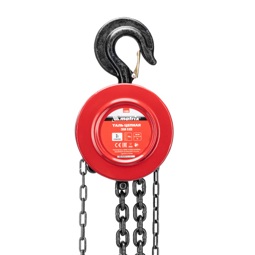 Таль цепная, 3 т, H подъема 3 м, расстояние между крюками 470 мм Matrix по ценам производителя в Краснодаре с доставкой по всей России