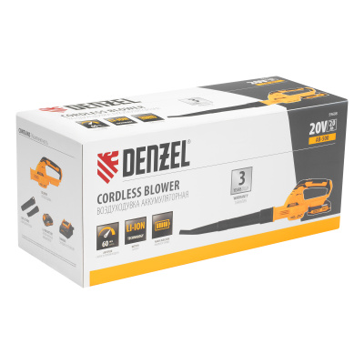 Воздуходувка аккумуляторная, AB-500, 60 м/с, 500 м3/ч, Li-Ion, 20 В Denzel по ценам производителя в Краснодаре с доставкой по всей России