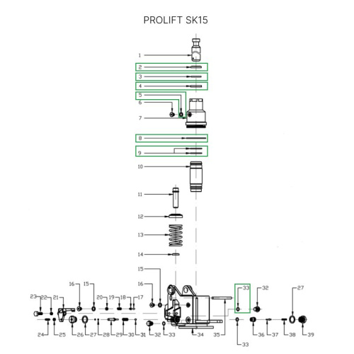 Ремкомплект гидроцилиндра для тележек SK15/SD15L по ценам производителя в Краснодаре с доставкой по всей России