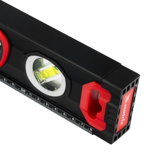 Уровень алюминиевый, усиленный, фрезерованный, 3 глазка, двухкомпонентные рукоятки, 600 мм Matrix по ценам производителя в Краснодаре с доставкой по всей России