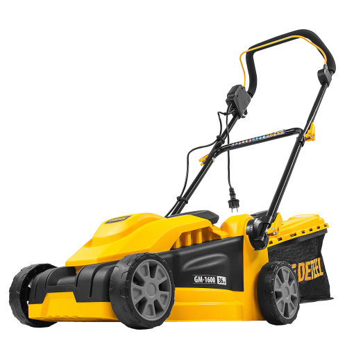 Газонокосилка электрическая GM-1600, 1600 Вт, ширина 36 см, 3 уровя, травосборник 35 л. Denzel по ценам производителя в Краснодаре с доставкой по всей России