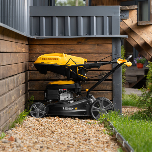 Газонокосилка бензиновая GLD-460SP, 146 куб.см, ширина 46 см, привод 7 уровней, травосборник 50 л Denzel по ценам производителя в Краснодаре с доставкой по всей России