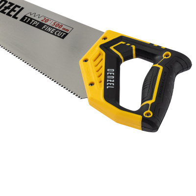 Ножовка по дереву, 500 мм, 9 TPI, зуб 3D, двухкомпонентная рукоятка Denzel по ценам производителя в Краснодаре с доставкой по всей России