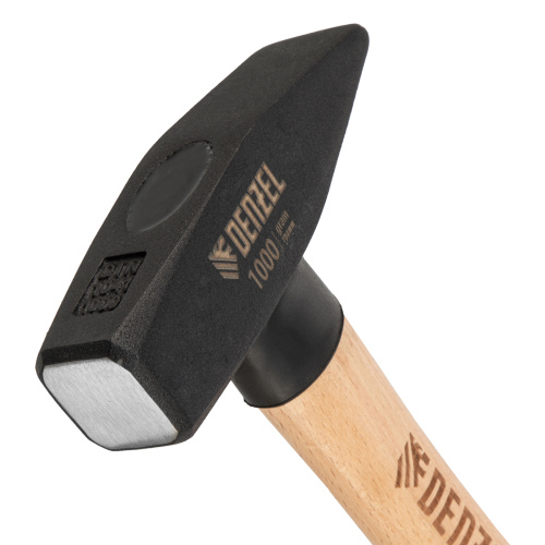 Молоток слесарный, 1000 г, кованый квадратный боек, буковая рукоятка Denzel по ценам производителя в Краснодаре с доставкой по всей России