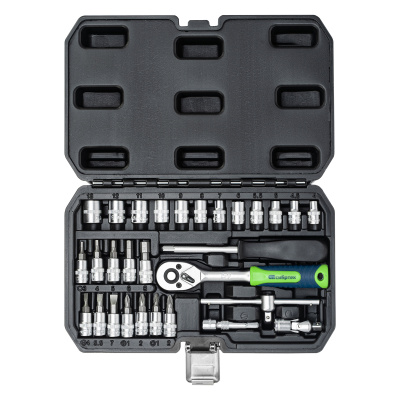 Набор инструментов, 1/4", пластиковый кейс, 29 предметов Сибртех по ценам производителя в Краснодаре с доставкой по всей России